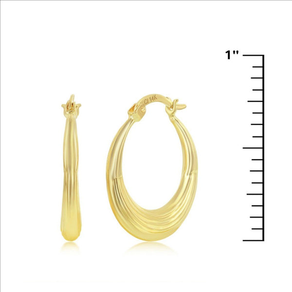 14K Y Gold Lined 20mm Hoop Earrings - Walter Bauman Jewelers