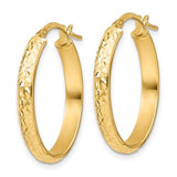 14K Y Gold Oval DC Hoop Earrings - Walter Bauman Jewelers