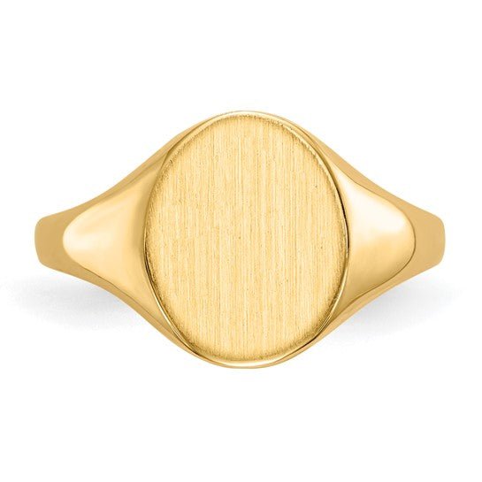 14K Y Gold Oval Signet Ring - Walter Bauman Jewelers