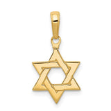 14K Y Gold Polished Star Of David Pendant 1.8grms - Walter Bauman Jewelers