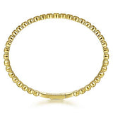 14K Y Gold Round Disk Pattern Cuff Bracelet - Walter Bauman Jewelers