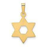 14K Y Gold Shiny Star Of David Pendant 1.1grms - Walter Bauman Jewelers