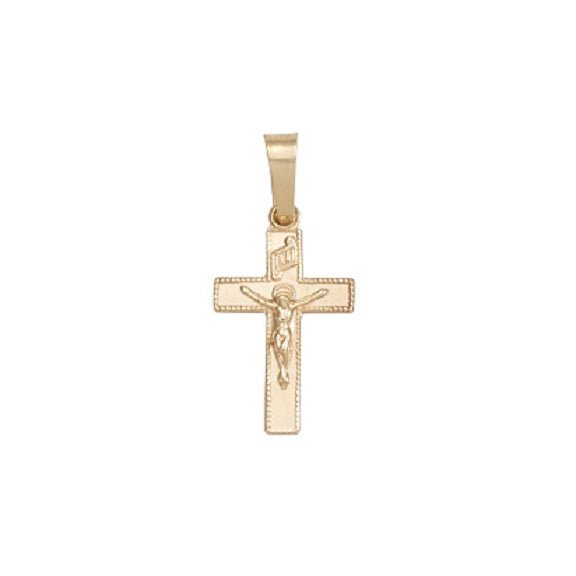 14K Y Gold Small Crucifix - Walter Bauman Jewelers