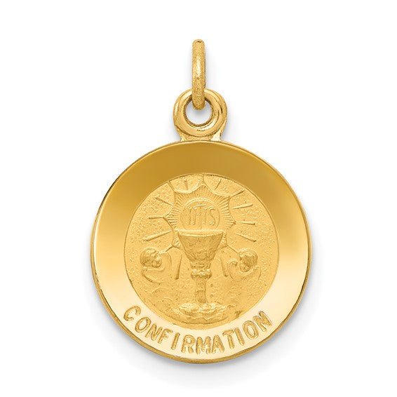 14K Y Gold Solid Confirmation Charm - Walter Bauman Jewelers