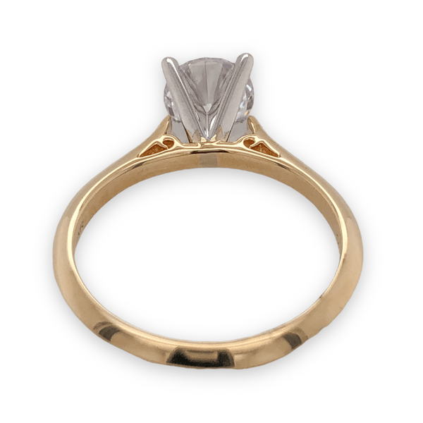 14K Y Gold Solitaire 4 Prong Engagement Ring Mounting - Walter Bauman Jewelers