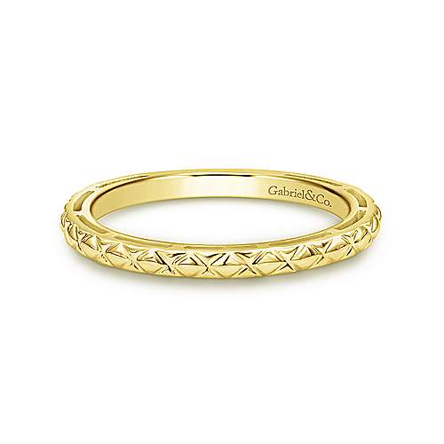 14K Y Gold Stacking Ring - Walter Bauman Jewelers