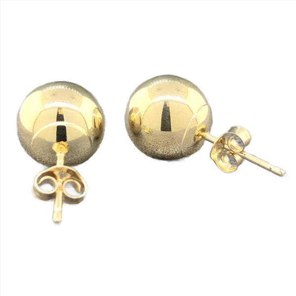 14K Yellow Gold 8mm Ball Earring - Walter Bauman Jewelers