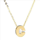 14k Yellow Gold “C” Initial Pendant - Walter Bauman Jewelers