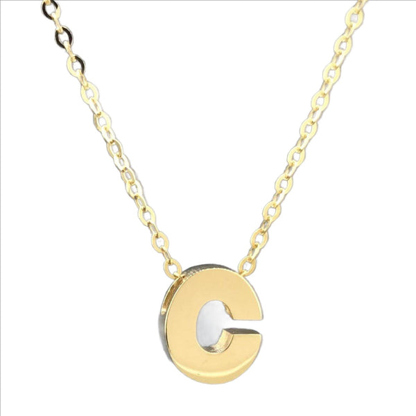 14k Yellow Gold “C” Initial Pendant - Walter Bauman Jewelers