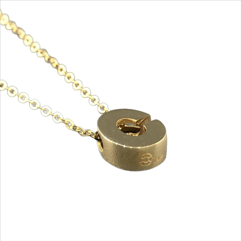 14k Yellow Gold “C” Initial Pendant - Walter Bauman Jewelers