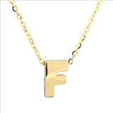 14k Yellow Gold “F” Initial pendant - Walter Bauman Jewelers