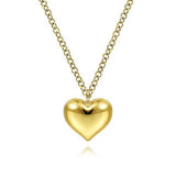 14K Yellow Gold Heart Small Heart Pendant - Walter Bauman Jewelers