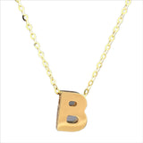 14K Yellow gold initial 'B' pendant - Walter Bauman Jewelers