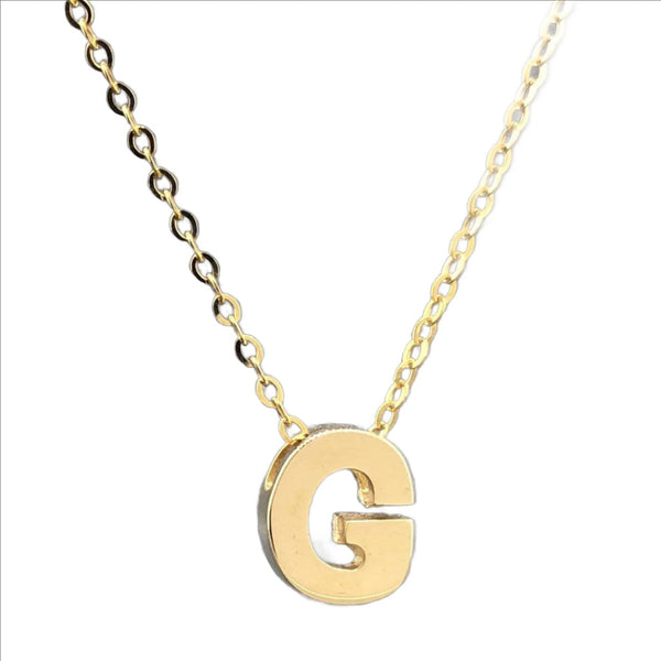 14K Yellow gold initial 'G' pendant - Walter Bauman Jewelers