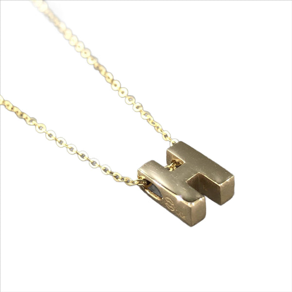 14K Yellow gold initial 'H' pendant - Walter Bauman Jewelers