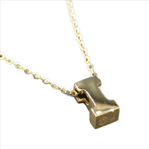 14K Yellow gold initial 'I' pendant - Walter Bauman Jewelers