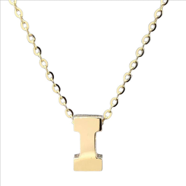 14K Yellow gold initial 'I' pendant - Walter Bauman Jewelers