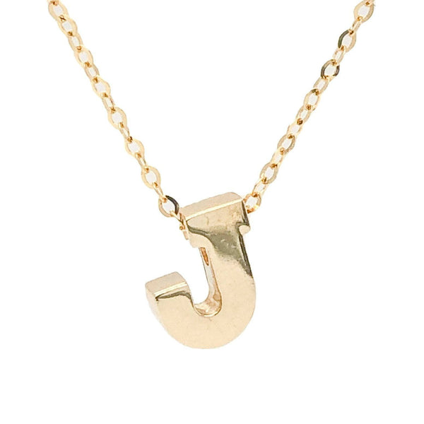 14K Yellow gold initial 'J' pendant - Walter Bauman Jewelers