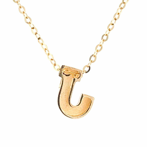 14K Yellow gold initial 'J' pendant - Walter Bauman Jewelers