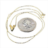 14K Yellow gold initial 'V' pendant - Walter Bauman Jewelers