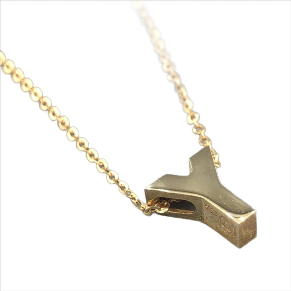 14K Yellow gold initial 'Y' pendant - Walter Bauman Jewelers