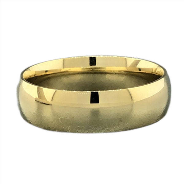 14K Yellow gold wide plain band 6.3grms - Walter Bauman Jewelers