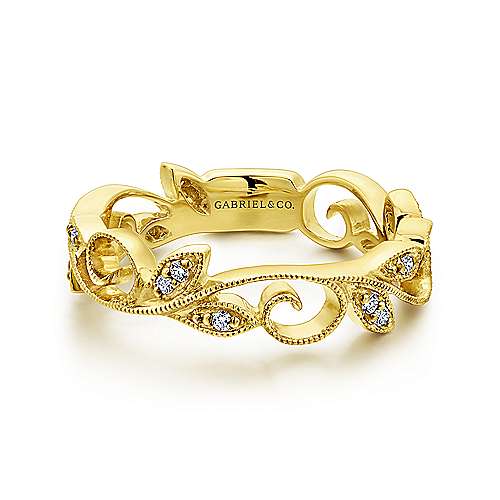 14K YG .07cttw Diamond Ring - Walter Bauman Jewelers