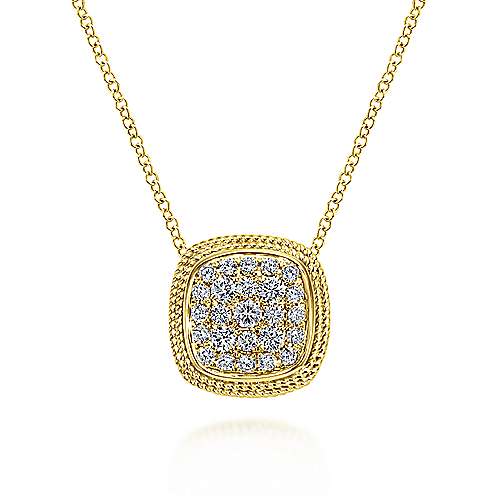 14K YG .50cttw Diamond Pendant - Walter Bauman Jewelers