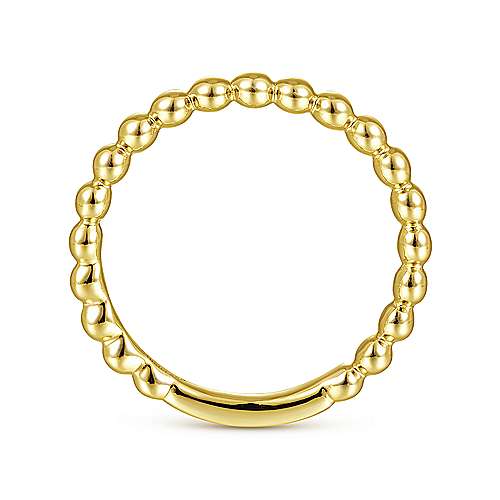 14K YG Bead Ring - Walter Bauman Jewelers