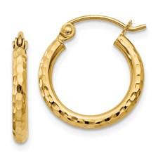 14K YG Hoop Earrings - Walter Bauman Jewelers