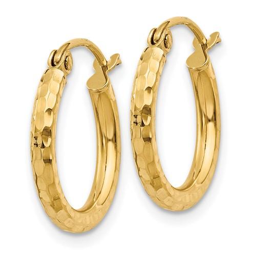 14K YG Hoop Earrings - Walter Bauman Jewelers