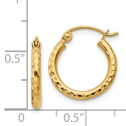 14K YG Hoop Earrings - Walter Bauman Jewelers