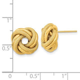 14k YG Love Knot Post Earrings - Walter Bauman Jewelers