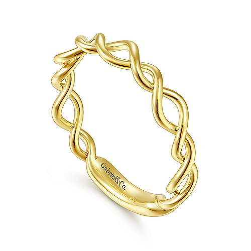14K YG Twist Ring - Walter Bauman Jewelers
