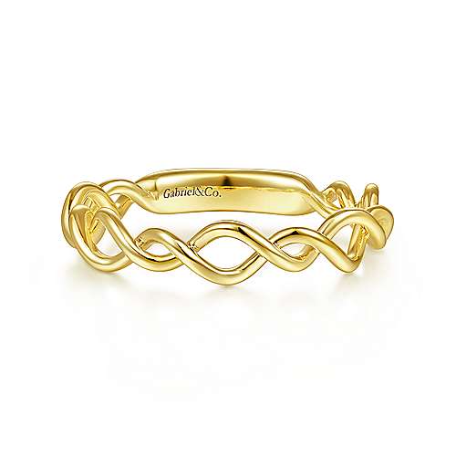 14K YG Twist Ring - Walter Bauman Jewelers