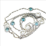 14KW 1cttw Blue & White Diamonds By The Yard Necklace - Walter Bauman Jewelers