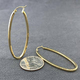 14KY Elongated Hoop Earrings - Walter Bauman Jewelers