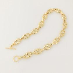 16" YGP Over Brass Mariner Necklace - Walter Bauman Jewelers