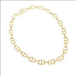 18" YGP Over Brass Mariner Chain - Walter Bauman Jewelers