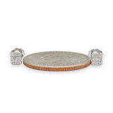 18K W Gold 0.10cttw H/SI1-2 Diamond Square Stud Earrings - Walter Bauman Jewelers