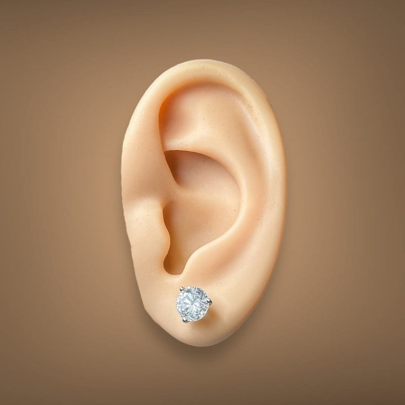 18K W Gold 2.45ctw G/SI1 Round Diamond Stud Earrings - Walter Bauman Jewelers