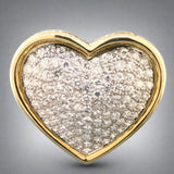 18KY 7cttw Diamond Heart Pin/Slide - Walter Bauman Jewelers