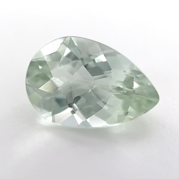 Estate 2.66ct Piedra preciosa suelta de amatista verde con corte de pera