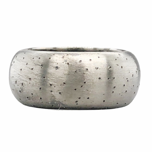 Antiqued Sterling Silver Stardust Wide Band - Walter Bauman Jewelers