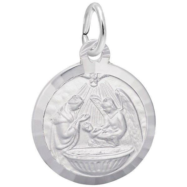 Baptism Disc Charm - Walter Bauman Jewelers