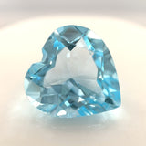 Estate 10.58ct Piedra preciosa suelta de topacio azul con talla de corazón