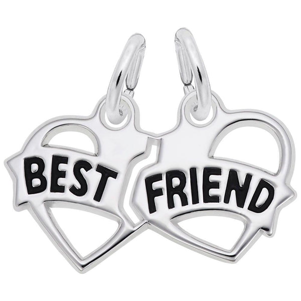 Best Friend Hearts Charm - Walter Bauman Jewelers