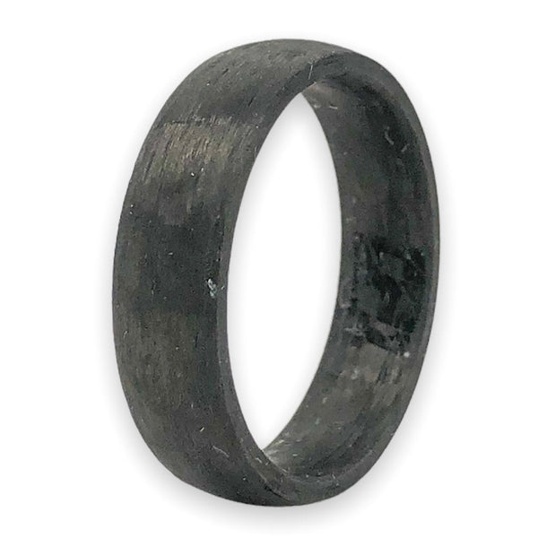 Black Carbon Fiber 6mm Men’s Band Ring - Walter Bauman Jewelers