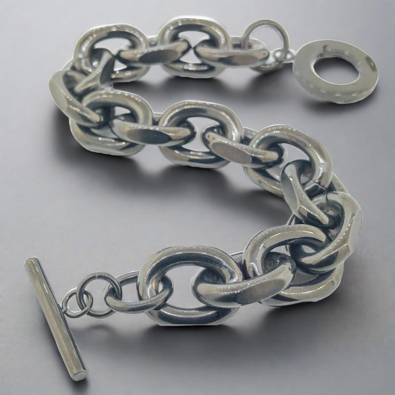 Black IP Plated Stainless Steel Toggle Bracelet - Walter Bauman Jewelers