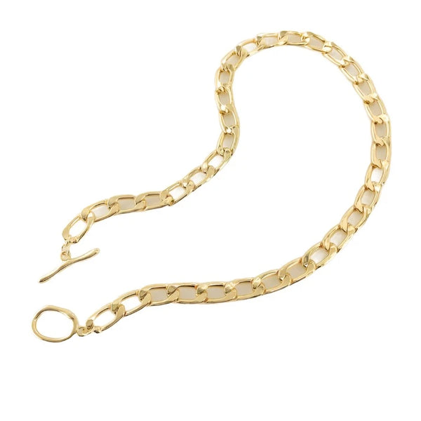 Brass YGP 18" Cuban Link Necklace - Walter Bauman Jewelers